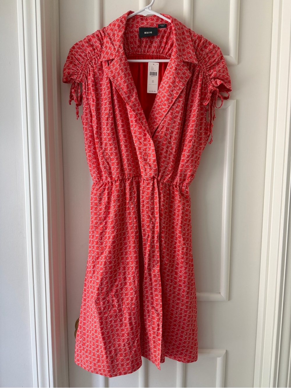 NWT Anthropologie Maeve Carlotta Ruched Shirt Dress
